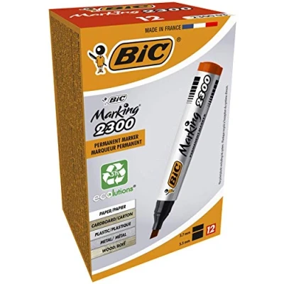 Image de Marqueur Pointe Biseau Bic Marking 2300 rouge