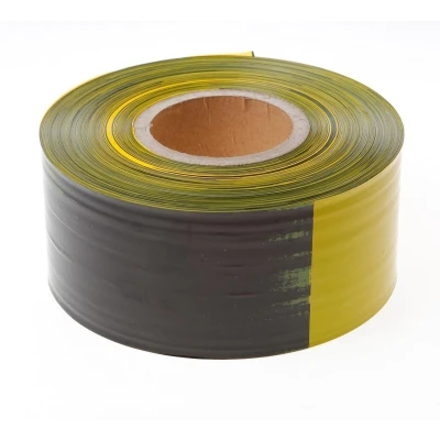 Afbeelding van Kelfort afzetlint zwart/geel geblokt 80mm x 500 meter