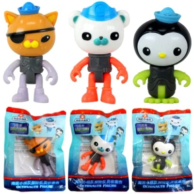 Afbeelding van Octonauts Fisher Price 8 cm groot beweegbaar figuur met lichtgevende octo combinaties, 3 stuks, kapitein Barnacles, Kwazi en Peso, meerkleurig