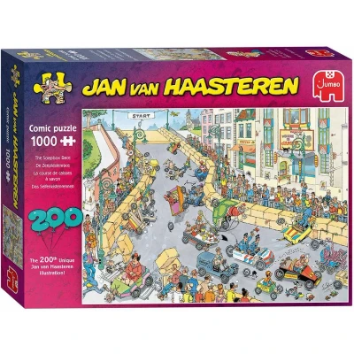 Afbeelding van Jan Van Haasteren Puzzel De Zeepkistenrace 1000 Stukjes