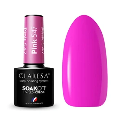 Afbeelding van Claresa nagellak, UV, LED, collectie, Hybrid, manicure, soak off, kleur roze, nr. 547, 5 ml