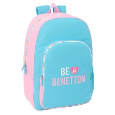 Afbeelding van Schoolrugzak Benetton Unique Roze Turkoois 30 x 46 14 cm