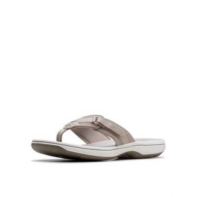 Afbeelding van Clarks Breeze Sea, teenslippers voor dames, Synthetisch licht taupe