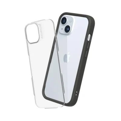 Afbeelding van RHINOSHIELD Hoesje compatibel met [iPhone 15] Mod NX personaliseerbare dunne bescherming schokabsorberende technologie [BPA vrij] grafiet