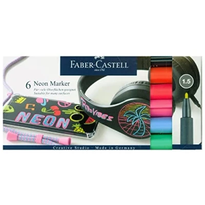 Afbeelding van Neon markers Faber Castell 6 kleuren
