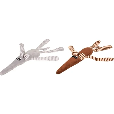 Afbeelding van Flamingo Pluche Miereneter Hondenspeelgoed 56 cm Grijs;Bruin