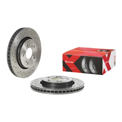 Afbeelding van BREMBO 09.A866.1X Remschijf 293 28 5 geperforeerd/interne ventilatie Gecoat Met schroeven HONDA: CR V 4, 3