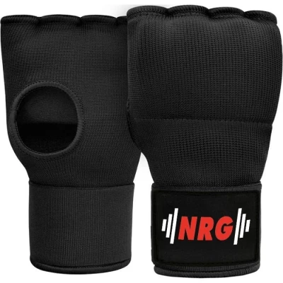 Afbeelding van NRG Boxing bandage Boksen Binnenhandschoenen Zwart Katoen Gel Padding Met 75 cm lange Kickboksen Maat M
