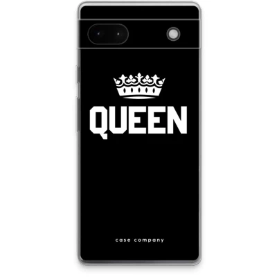 Afbeelding van Case Company® hoesje geschikt voor Google Pixel 6a Queen zwart Soft Cover Telefoonhoesje Bescherming aan alle Kanten en Schermrand