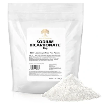 Image de Eco Lux Essentials Poudre de sodium multi usages fine pour le nettoyage des soins personnels, l&#039;hygiène, la beauté, les bombes bain, l&#039;élimination odeurs et taches dentaires 1 kg