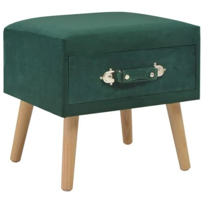 Afbeelding van Nachtkastje 40x35x40 cm fluweel groen