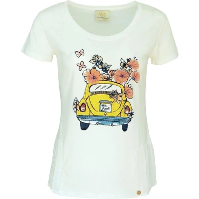 Afbeelding van Verysimple off white t shirt met kever maat 34 (IT40)