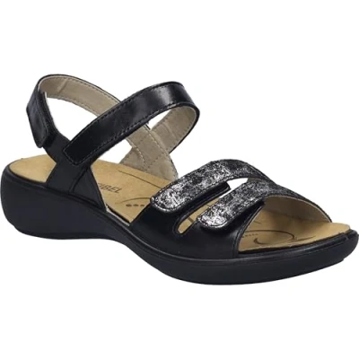Afbeelding van Josef Seibel Ibiza Sandalen, Dames, Maat: 37, Schwarz kombi Leer