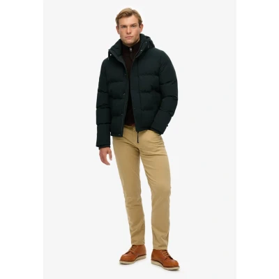 Afbeelding van Superdry &amp; Co Everest Hooded Puffer Winterjas, Heren, Maat: Medium, Cedar dark green