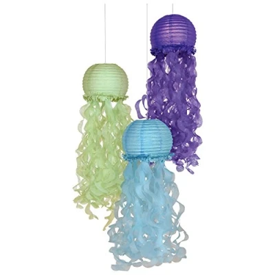 Afbeelding van Lampion kwal Zeemeermin Mermaid 3 stuks