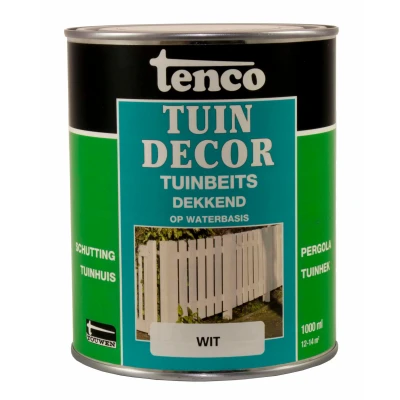Afbeelding van Tenco Tuindecor Dekkend 1 ltr wit Buiten onderhoud