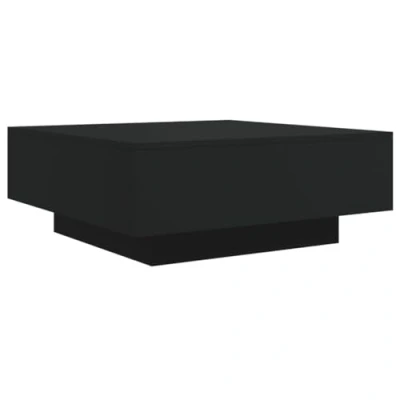 Image de vidaXL Table basse noir 80x80x31 cm bois d&#039;ingénierie836582
