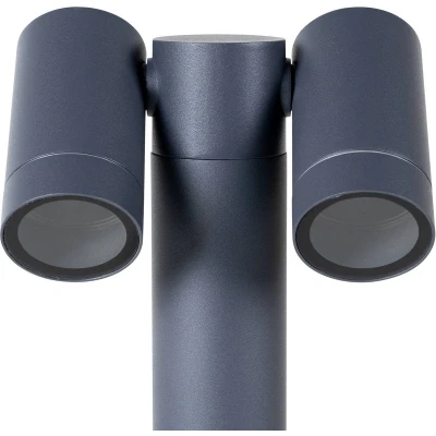Afbeelding van PRIOS Tuinpad verlichting 2lichts Aluminium, glas H: 60 cm GU10 donkergrijs