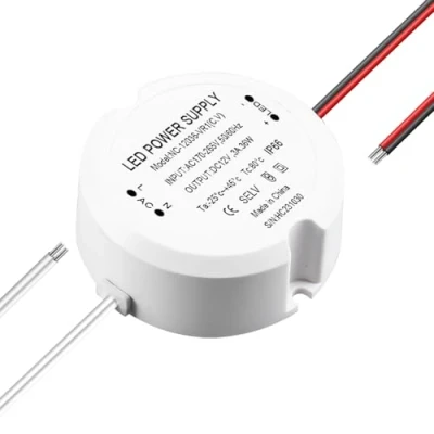 Afbeelding van 12 V 36 W 3 A led transformator: mini voeding, 230 naar transformator, kleine IP67 waterdichte constante spanning voor ledstrips