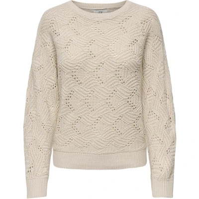 Afbeelding van Jacqueline de Yong Trui Jdysun Lisa L/s On Struc. Pullover 15336306 Tapioca Dames Maat S