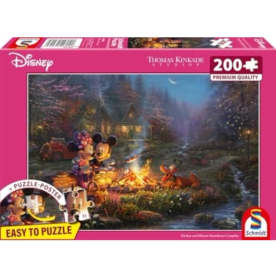 Afbeelding van Schmidt Spiele 56558 Thomas Kinkade Disney Mickey and Minnie, Sweetheart Campfire, meerkleurig
