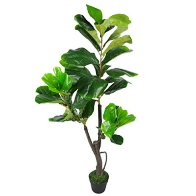 Afbeelding van Leaf Design UK Kunstplant bloempot van kunststof, 120 cm, zwart