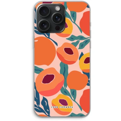 Afbeelding van Case Company® hoesje geschikt voor iPhone 15 Pro Max Perzik Soft Cover Telefoonhoesje Bescherming aan alle Kanten en Schermrand