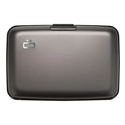 Afbeelding van Ögon Designs Smart Case portemonnee met RFID bescherming, compact, minimalistisch, voor dames en heren, Titanium, Taille unique