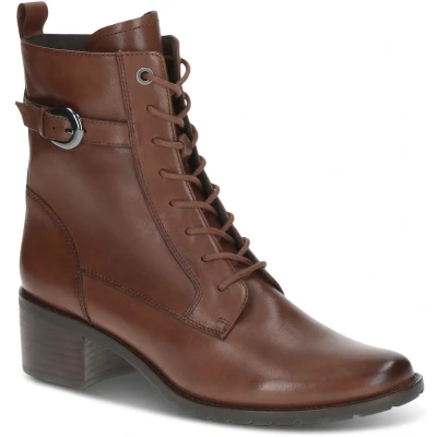 Afbeelding van Caprice Veterboots, Dames, Maat: 42, Cognac nappa Schoenen