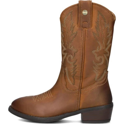 Afbeelding van Develab 44374 Laarzen Leer Meisjes Cognac Maat 32
