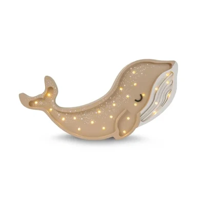Afbeelding van Little Lights kinderlamp walvis, beige