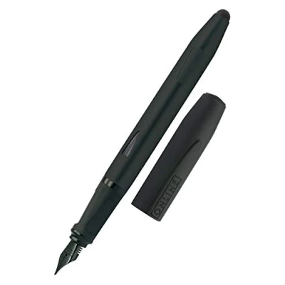Afbeelding van ONLINE Vuller Switch Expert, inktpen &amp; touchpen in één, voor tablets smartphones, multifunctionele pen incl. standaard inktpatronen, zwart, iridiumveer, veersterkte EF, Nero