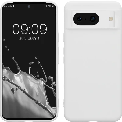 Afbeelding van kwmobile telefoonhoesje geschikt voor Google Pixel 8 Hoesje smartphone Back cover in mat wit