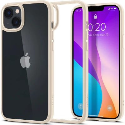 Afbeelding van Spigen Crystal Hybrid Hoesje Geschikt voor Apple iPhone 14 Plus Beige