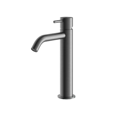 Afbeelding van HotBath Archie Wastafelmengkraan zonder waste Middel Geborsteld Gunmetal PVD AR003MBGP