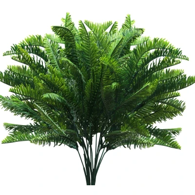 Afbeelding van Belle Vous Plastic Artificiele Faux Hang Krul Varens Planten (6pak) Buiten/Binnen Nep Groene Voor Huis, Tuin, Muur Mand, Bosjes/Struiken, Huwelijks Guirlande en Kantoor Decor