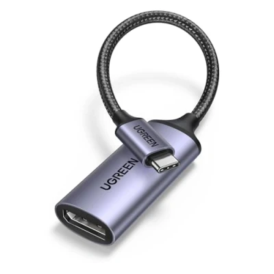 Image de UGREEN Adaptateur USB C vers DP1.4 Femelle 8K 60Hz 4K 240Hz Compatible avec iPhone 16 Plus Pro Max 15 MacBook M4 M3 M2 iPad Air Galaxy S24 S23 Câble DisplayPort Thunderbolt 4 3 HDR VRR Dolby