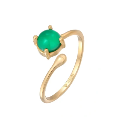 Afbeelding van Elli Statement Ring goldcoloured, Dames, Maat: 54, Gold coloured