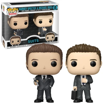 Afbeelding van Funko Pop! Televisie: Suits, Harvey Spector &amp; Michael, 2 pack, vinyl verzamelfiguur, cadeau idee, officieel product, speelgoed voor kinderen en volwassenen, tv fans