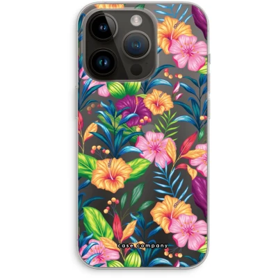 Afbeelding van Case Company® hoesje geschikt voor iPhone 14 Pro Tropisch 2 Soft Cover Telefoonhoesje Bescherming aan alle Kanten en Schermrand
