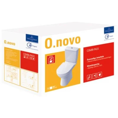 Afbeelding van Villeroy &amp; Boch O.Novo duoblokpot diepspoel combipack wit (36x67 cm)