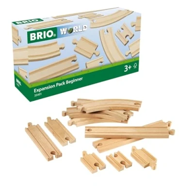 Afbeelding van BRIO Kleines Schienensortiment Speelgoedtreinbaan voor kinderen, Maat: One Size, Light brown