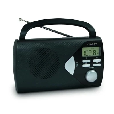 Afbeelding van Metronic 477205 Draagbare radio (AM/FM) met wekfunctie, zwart
