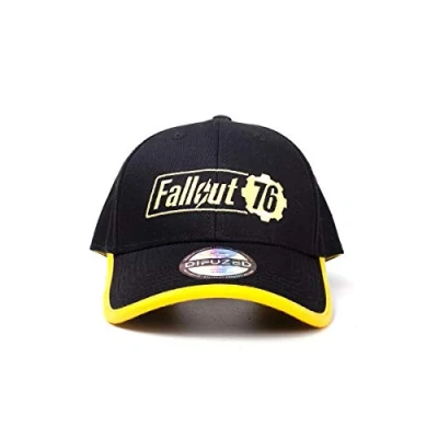 Afbeelding van Bioworld Difuzed Fallout Cap 76 geel logo verstelbaar Black