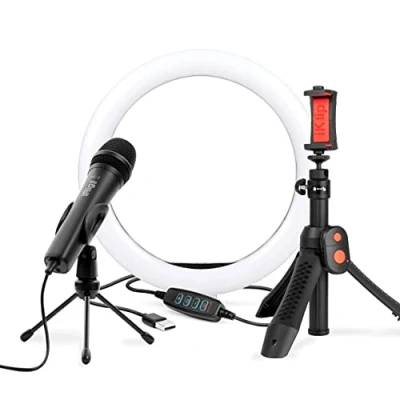 Afbeelding van IK Multimedia iRig Video Creator HD Bundle Hand Smartphone microfoon Zendmethode:Kabelgebonden Incl. klem, standaard