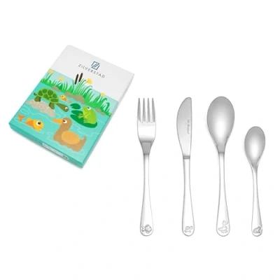 Afbeelding van Zilverstad Children&#039;s cutlery 4 pcs Water life s/s