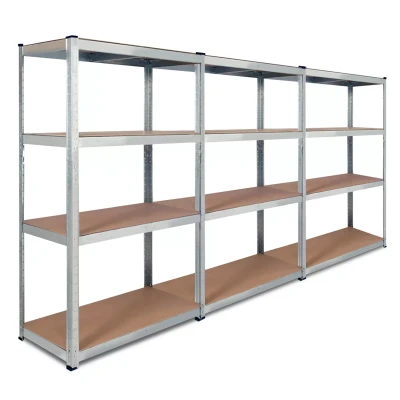 Image de Lot de 3 étagères modulables charges lourdes 12 plateaux H. 150 CM