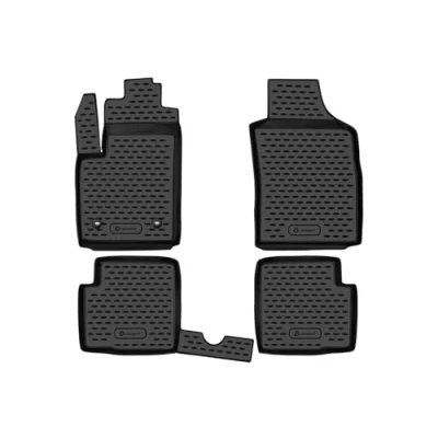 Afbeelding van Element 4 delige set hoogwaardige 3D rubberen vloermatten ontworpen voor Fiat 500, Mk2 2007 2024, delig