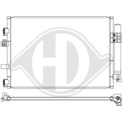 Afbeelding van DIEDERICHS DCC1641 Condensor Airco Met droger Climate Aluminium R 134a FORD: C Max 2, Grand