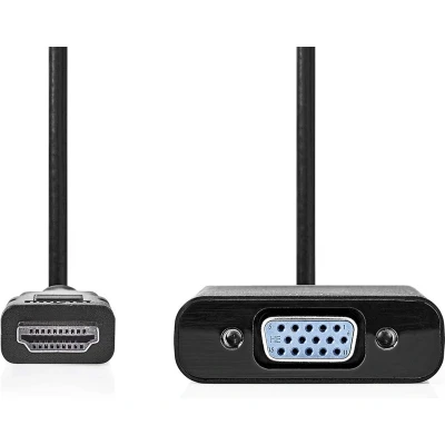Afbeelding van Nedis HDMI Kabel VGA Female 15p / 3,5 mm Zwart 1 stuks CCGB34900BK02